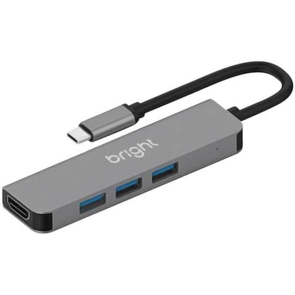 Hub Usb Bright Hdmi 4k Com 3 Portas