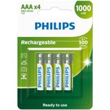 Pilha Recarregável Aaa 1000mah Blister Com 4 Unidades R03b4r