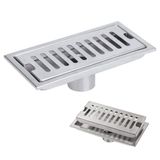 Ralo Linear 20cm Aço Inox Banheiro Anti Odor Anti Inseto Lavabo Area Externa Quintal