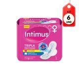 Kit C/06 Intimus Gel Tripla Proteção Suave C/abas C/8 Absorvente