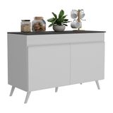 Balcão Cozinha Gabinete Pia 120cm 2 Portas Veneza Multimóveis V3738 Branco Branco