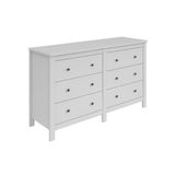 Comoda De Quarto Horizontal Maggiore C 6 Gavetas Branco Lopas