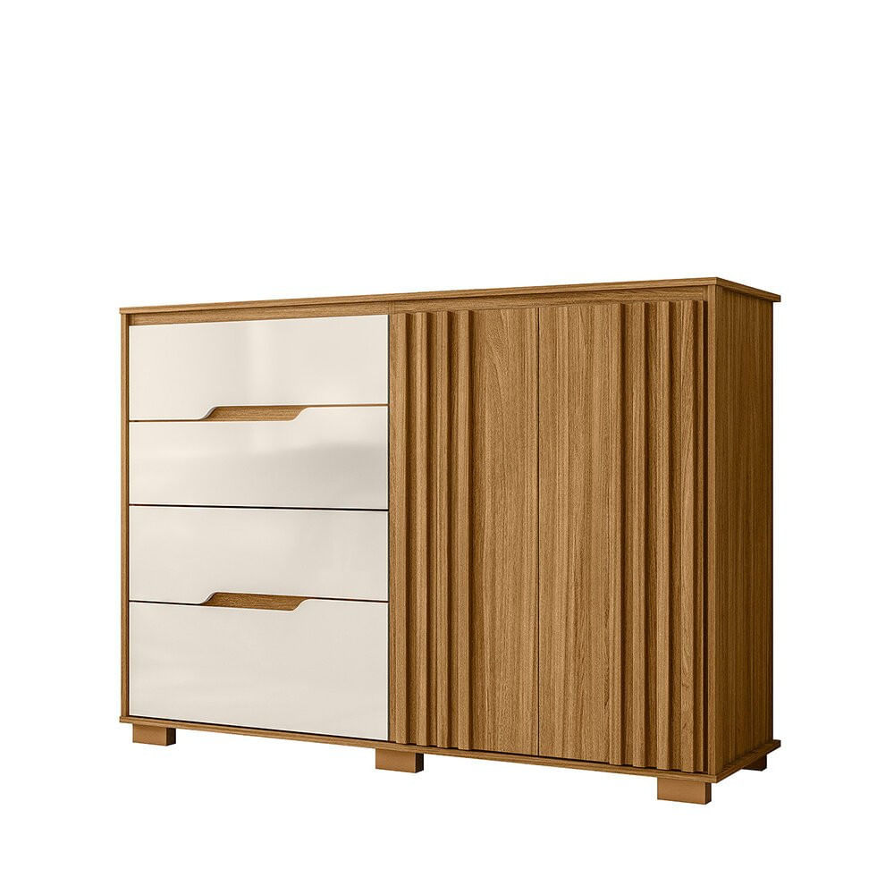 Cômoda 2 Portas Mdp 4 Gavetas Moval Texas