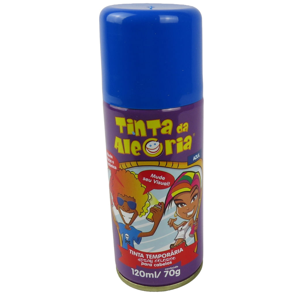 Tinta Spray Da Alegria Para Cabelo Azul 120ml/70g - Semaan