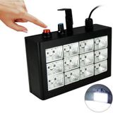 Efeito Strobo 12 Leds Flash Luz Branco Potente Para Eventos