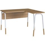 Mesa Escrivaninha Em L 120 Cm 28002 Hanover Branco Artesano Hanover Branco