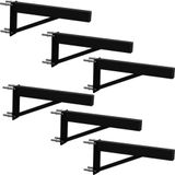 6 Suportes Pia Parafusar Bancada Aparador 40 Cm - Preto