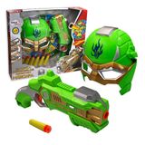 Kit Pistola Lançadora Dardos Com Máscara Cor:verde