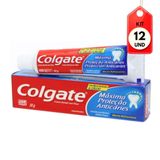 Kit C/12 Colgate Máxima Proteção Anticáries Creme Dental 50g