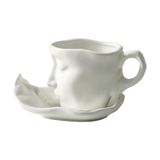 Xícara De Café Com Pires Europeu 100ml Com Handgrip Teaware