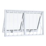 Janela De Aluminio Maxim-ar Duplo 60x118cm Com Grade Lucasa Alumínios