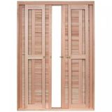 Porta de Madeira Balção de Correr 213x120cm com Batente 14cm EWK 462 Rondosul Natural