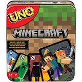 Jogo De Cartas Uno Minecraft Em Storage Tin Video Game-temático Deck &amp; Regra Especial Gift For Kid Adult &amp; Family Game Nights Ages 7 Yea