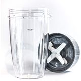 Conjunto De Copos De Lâmina Substituíveis Para Nutribull 32 Oz. Adequado Para Os Modelos Nutribullet 600 W / 900 W. Troca Rápida De Copo E