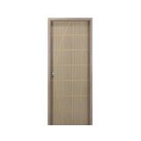 Kit Porta de Madeira Decorada 215x74cm com Batente de MDF Ultra 16cm Neblina MGM Carvalho Alpha