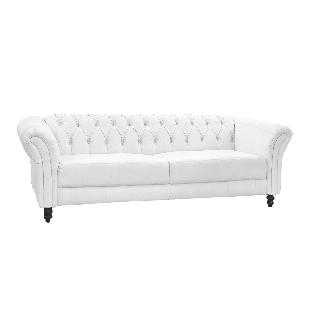 Sofá 2 Lugares Bérgamo 180cm Couro Branco