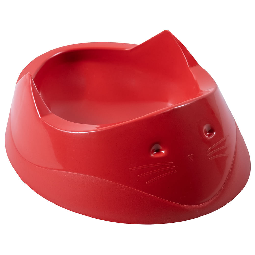 Comedouro Para Gatos 200ml Astra Vermelho pet