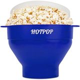 Pipoqueira De Microondas Original Silicone Tigela Dobrável Livre De Bpa - 20 Cores (azul)
