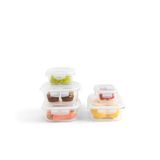 Kit Potes De Vidro Hermético 330/520/1200/1500ml - 5pçs Oikos
