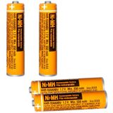 Bateria Recarregável Ni-mh Hhr-55aaabu 4 Pacotes 1.2v 550mah Aaa Para Telefones Sem Fio Panasonic