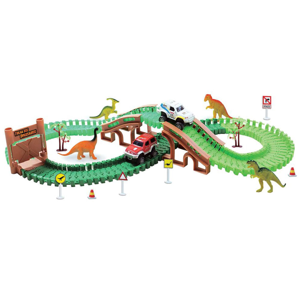 Conjunto De Pista E Carrinho Trilha Dos Dinossauros Braskit