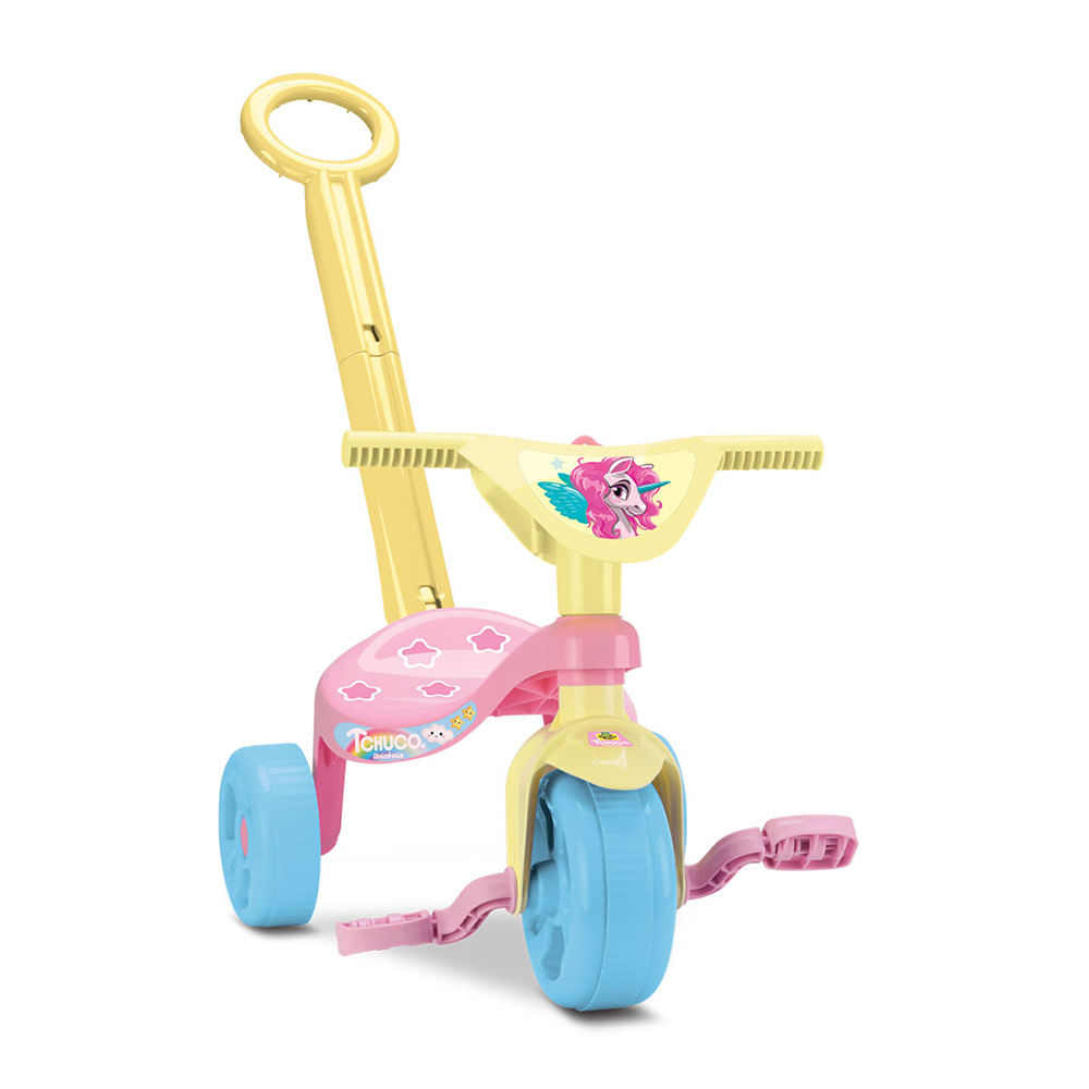 Triciclo Infantil Com Haste Removivel Tchuco Unicornio Samba Toys