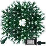 300 Luzes De Corda De Natal Led Plug De 100 Ft Em Fio Verde De Cordas De Fada À Prova D&#39;água Conectável Com 8 Modos Para Decorações De Jard