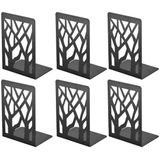 Porta-prateleiras De Livros Decorativa Metal Bookends Black 3 Pair Bookend Supports Book Stoppers