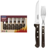 Jogo De Talheres Jumbo Tramontina Churrasco Polywood Castanho 12 Peças