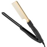 Pente De Aquecimento Elétrico Rotativo De 360 Graus Pente De Cabelo Liso Aquecimento Rápido Viajando Para Casa (110v Padrão Dos Eua)