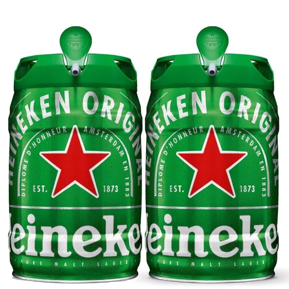 Kit Cerveja Com 02 Barril Heineken 5l