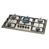 Cooktop A Gás Fischer 5q Tc Com 5 Bocas Inox Escovado - Único