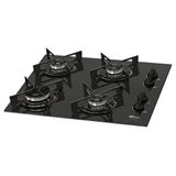 Cooktop A Gás Fischer Fit Line 4q Com 4 Bocas Preto - Único