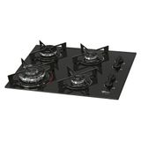 Cooktop A Gás Fischer Fit Line 4q Tc Com 4 Bocas Preto - Único