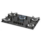 Cooktop A Gás Fischer 5q Com 5 Bocas Preto - Único