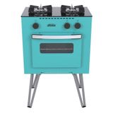 FOGAO 2 BOCAS VENAX MINI COOK VERDE GAS GLP