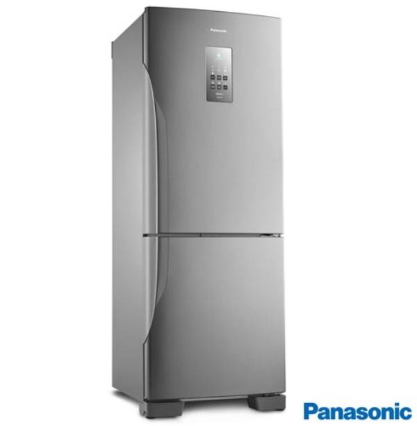 Refrigerador Bottom Freezer Panasonic de 02 Portas Frost Free com 425 Litros e Painel Easy Touch AÃ§o Escovado, 110v - BB53