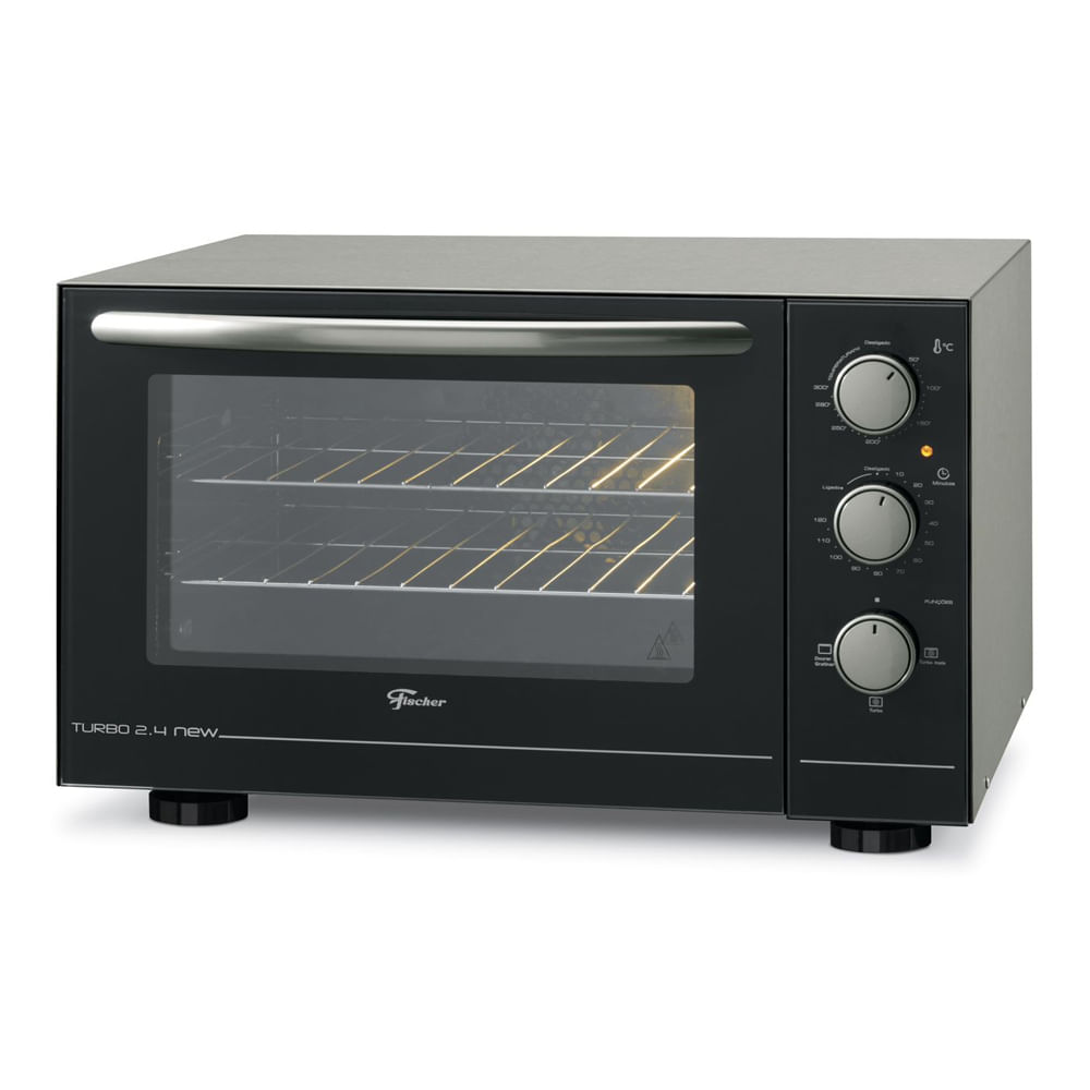 Forno Elétrico De Bancada Fischer Turbo 2.4 New 48l Preto - 127v - Único