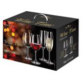 Kit 12 Taças de Cristal Bohemia para Vinho e Espumante