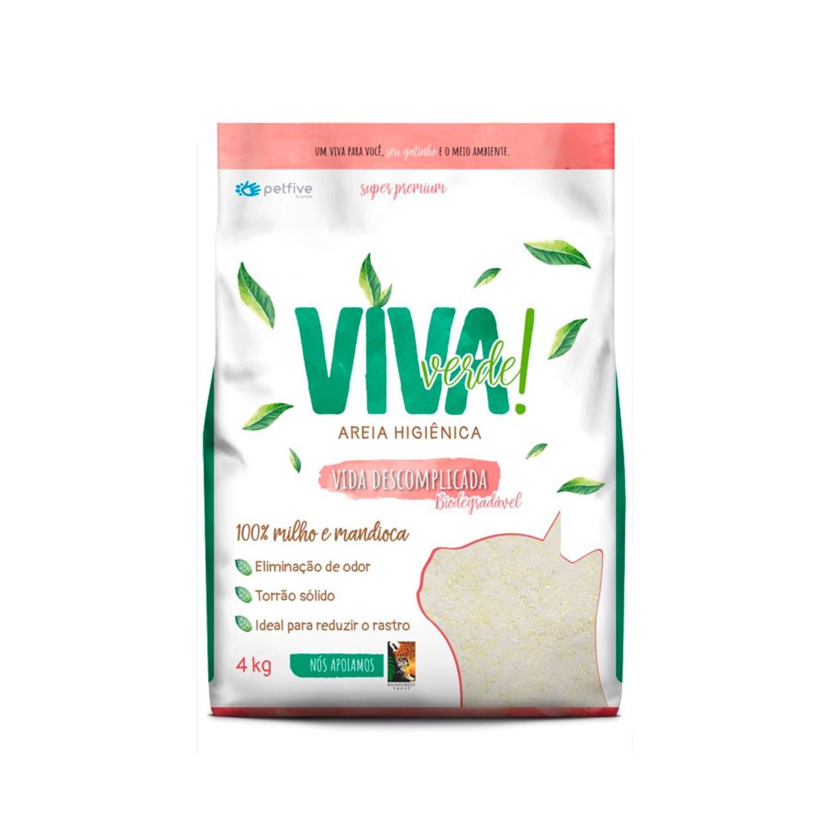 Areia Higiênica para Gatos Viva Verde Vida Descomplicada - 4kg