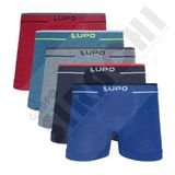 Cueca Boxer Lupo Microfibra S Costura Texturizado 733 - Kit 6