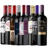 Kit 8 Vinhos Tintos + 1 Carménère Chileno