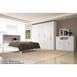 Quarto Casal Completo 3 Pecas 1 Guarda Roupa 1 Cama 1 Comoda Qc03 Branco Santos Andira