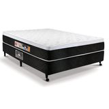 Colchão Castor D45 Black e White AIR+Cama Box King 193x203