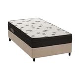 Cama Box Solteiro Colchao Espuma D45 Ortobom Light Saude Ortopilow Base Crc Suede Clean 88x188