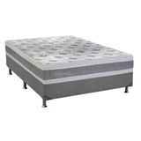 Colchão Polar Ensacadas Serenatta+Cama Box Casal 138x188