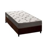 Cama Box Solteiro Colchao Espuma D45 Ortobom Light Ortopilow Base Crc Suede Brown 88x188