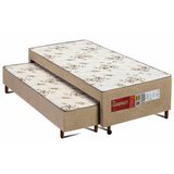 Cama Box C Auxiliar Conjugado Solteiro Colchao Ortopedico Compact Plus Clean 88x188x40 Polar