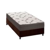 Cama Box Solteiro Colchao Espuma D45 Ortobom Light Saude Ortopilow Base Crc Suede Brown 88x188