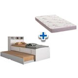 Colchao Solteiro Physical Ortobom 2un Bicama Ravena Branco